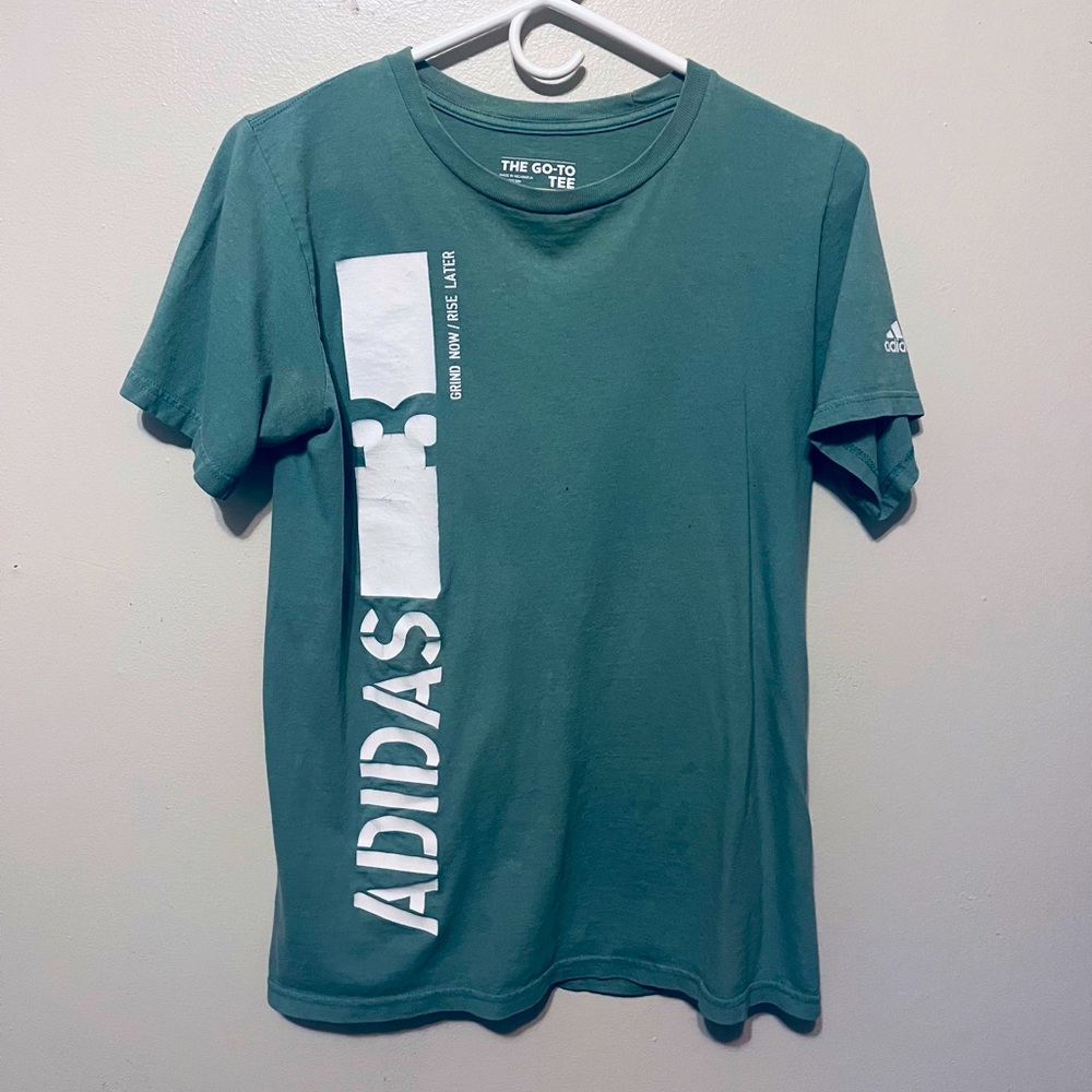 Adidas Men's Teal Graphic Tee